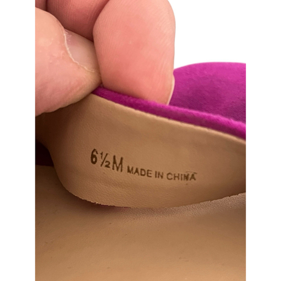 INC Satin Heels Womens Size 6.5M Purple Strappy Block Heel - Picture 6 of 8